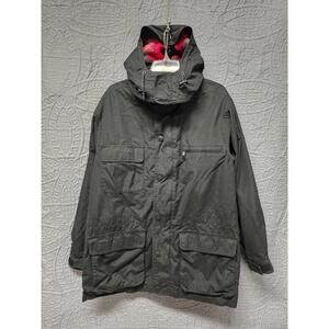 Vintage Eddie Bauer Mens Wool Lined Mountain Parka Jacket Size M‎ Black Outdoors